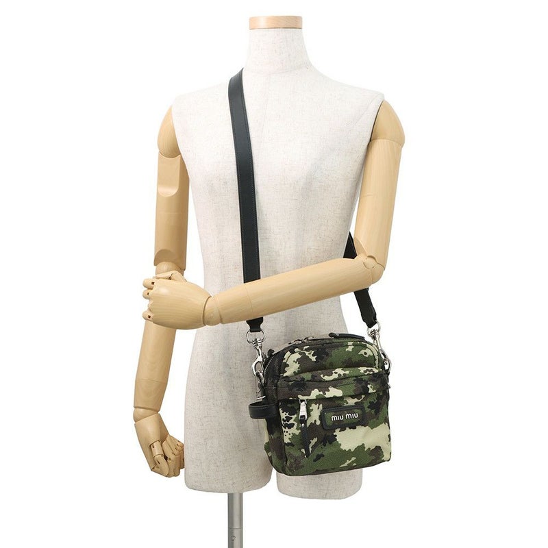 ミュウミュウ ショルダーバッグ カモフラージュ キャンバス 5BH158 MIUMIU