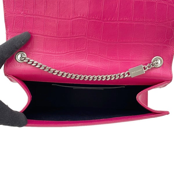 サンローランパリ チェーンショルダーバッグ ケイト ミディアム クロコ型押しレザー354119 SAINT LAURENT PARIS