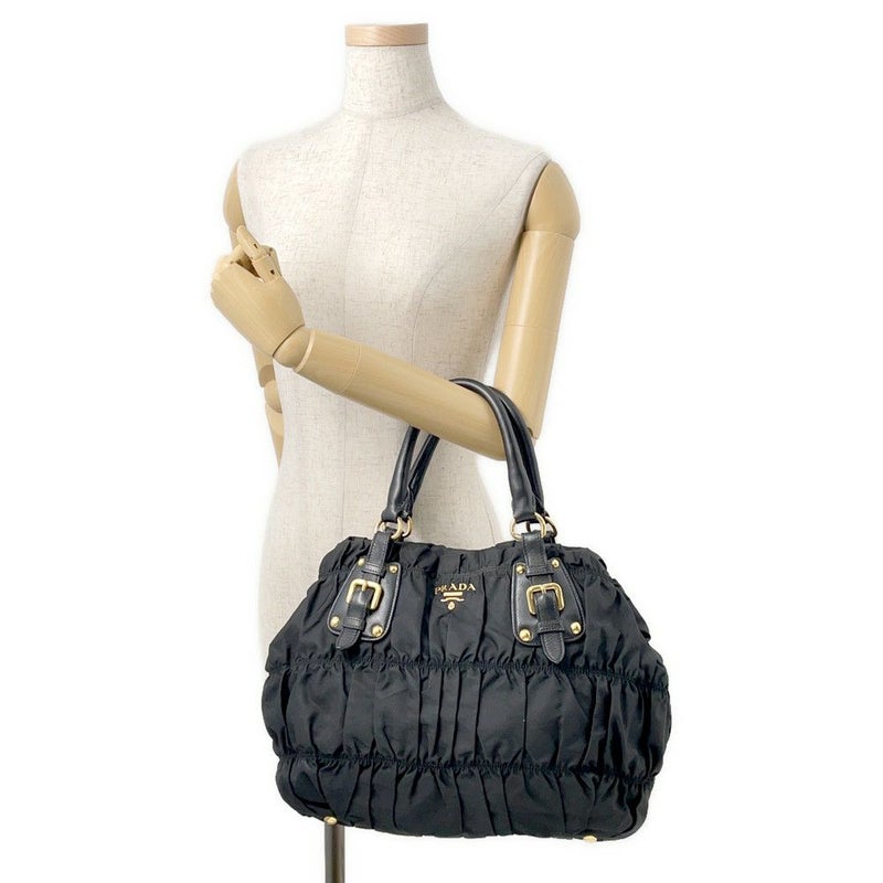 プラダ トートバッグ ギャザー ナイロン BN2346 PRADA 2way 黒