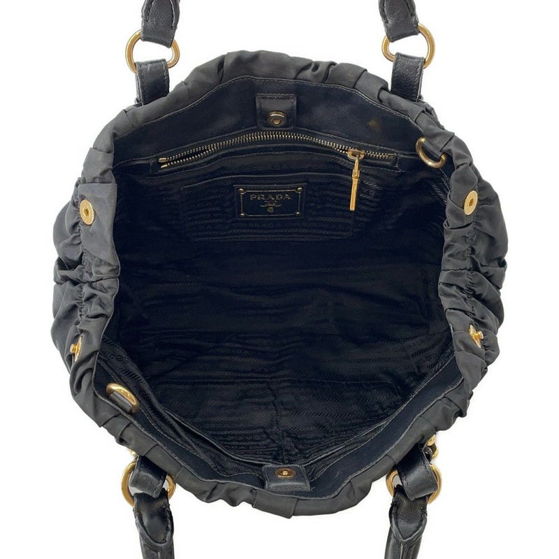 プラダ トートバッグ ギャザー ナイロン BN2346 PRADA 2way 黒
