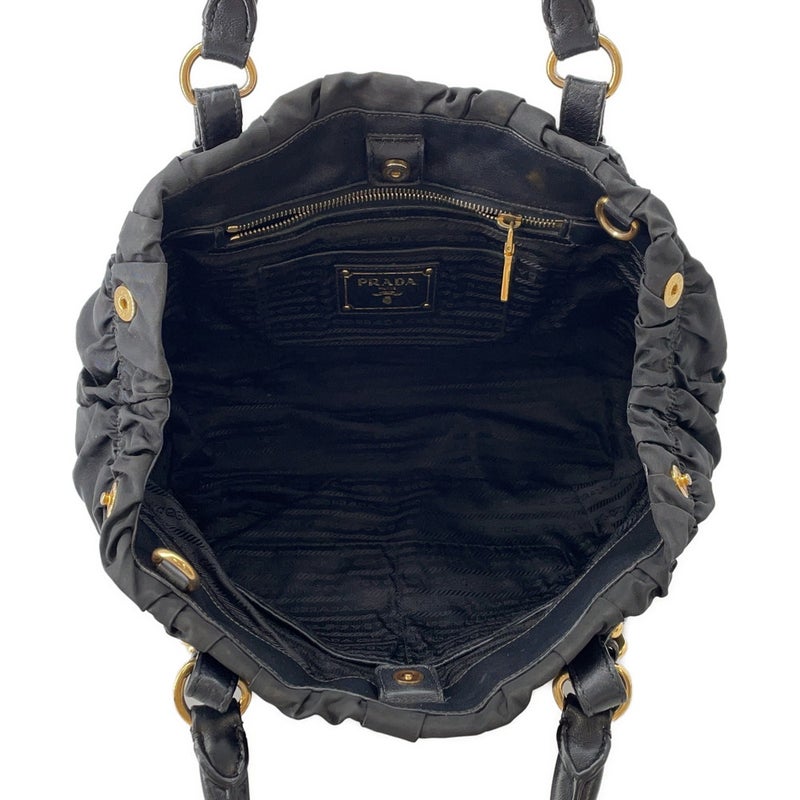プラダ トートバッグ ギャザー ナイロン BN2346 PRADA 2way 黒