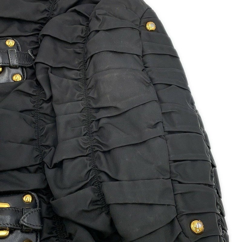 プラダ トートバッグ ギャザー ナイロン BN2346 PRADA 2way 黒