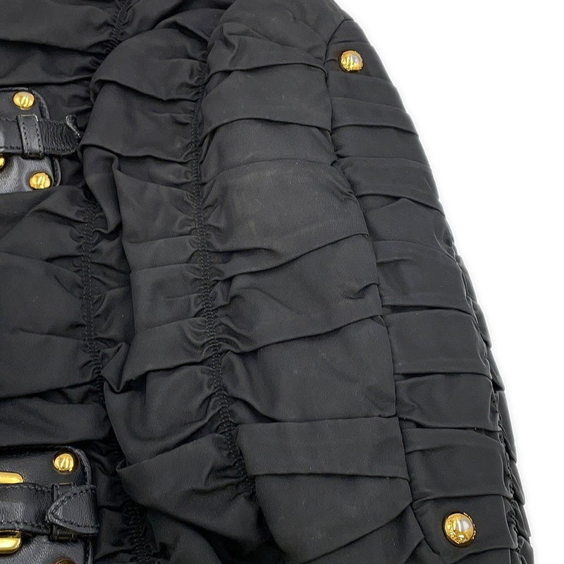 プラダ トートバッグ ギャザー ナイロン BN2346 PRADA 2way 黒