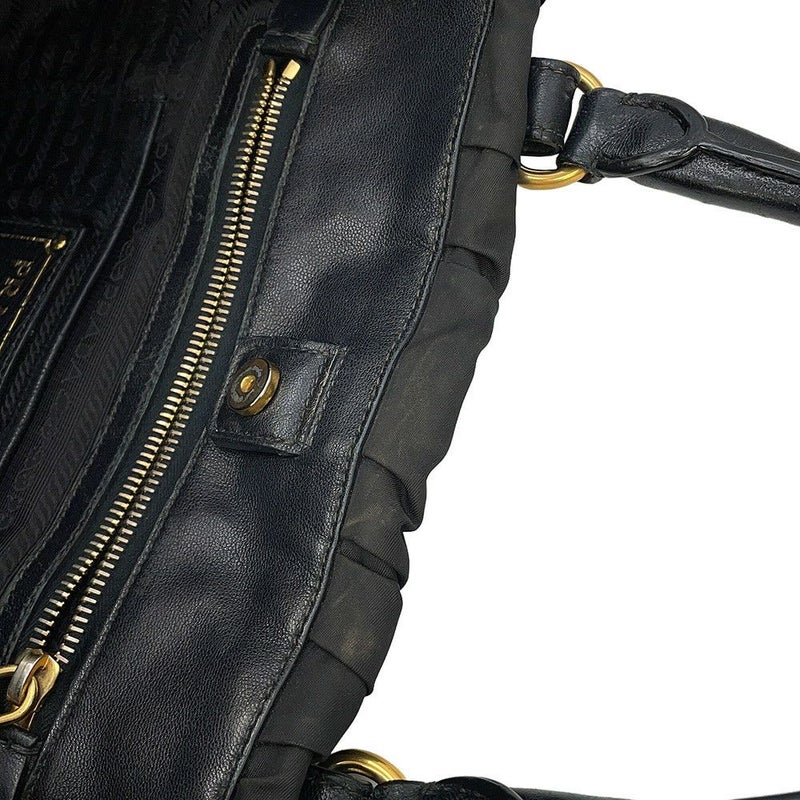 プラダ トートバッグ ギャザー ナイロン BN2346 PRADA 2way 黒