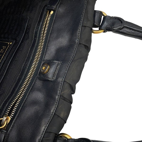 プラダ トートバッグ ギャザー ナイロン BN2346 PRADA 2way 黒