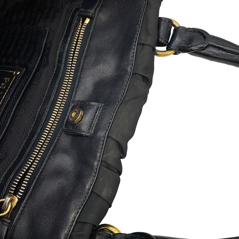 プラダ トートバッグ ギャザー ナイロン BN2346 PRADA 2way 黒
