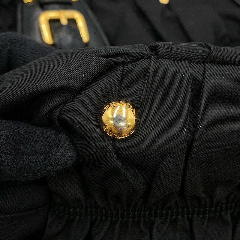 プラダ トートバッグ ギャザー ナイロン BN2346 PRADA 2way 黒