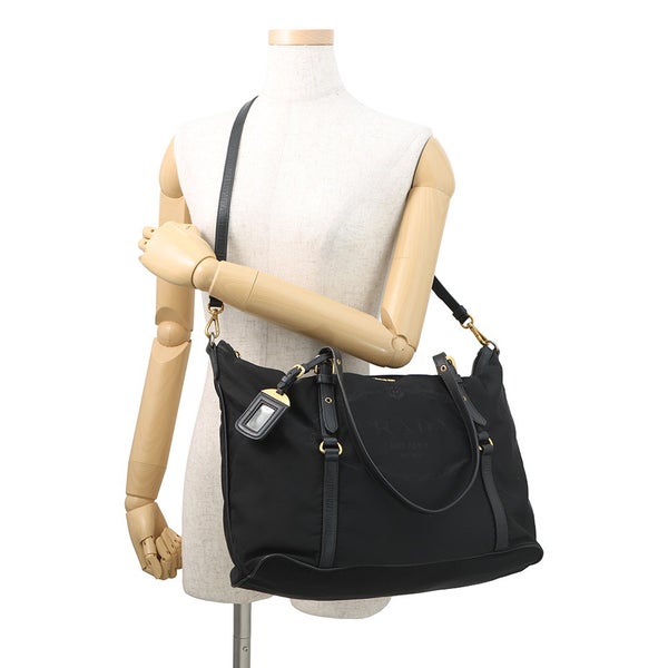 プラダ トートバッグ ロゴ ナイロン BR4255 PRADA 黒 2way