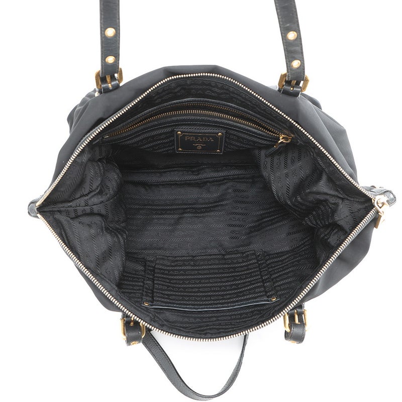 プラダ トートバッグ ロゴ ナイロン BR4255 PRADA 黒 2way