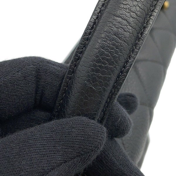 シャネル ハンドバッグ マトラッセ ココマーク トップハンドル キャビアスキン A12397 CHANEL バッグ 黒