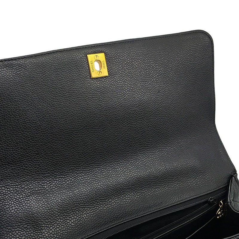 シャネル ハンドバッグ マトラッセ ココマーク トップハンドル キャビアスキン A12397 CHANEL バッグ 黒