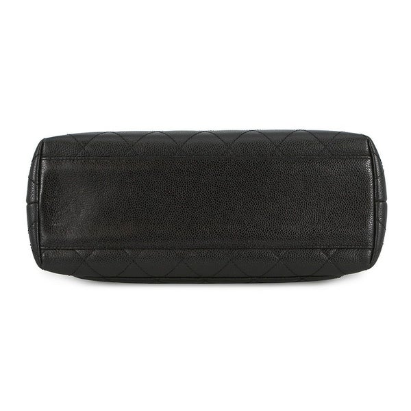 シャネル ハンドバッグ マトラッセ ココマーク トップハンドル キャビアスキン A12397 CHANEL バッグ 黒