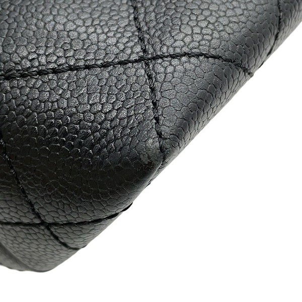 シャネル ハンドバッグ マトラッセ ココマーク トップハンドル キャビアスキン A12397 CHANEL バッグ 黒