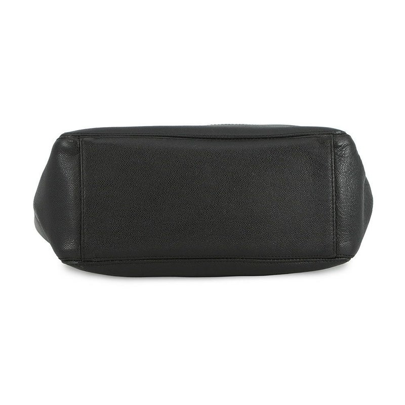 シャネル トートバッグ デカココ ココマーク プラチェーン べっ甲調 キャビアスキン CHANEL 黒