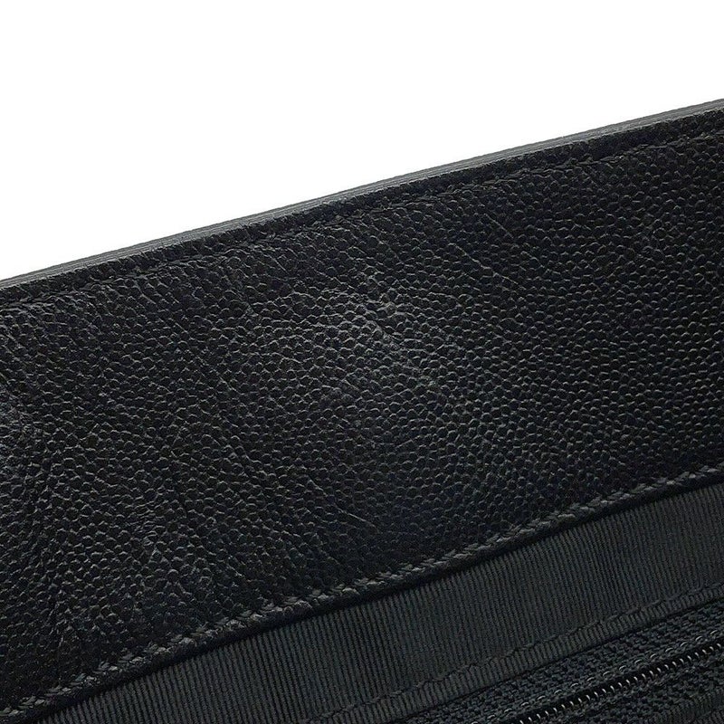 シャネル トートバッグ デカココ ココマーク プラチェーン べっ甲調 キャビアスキン CHANEL 黒