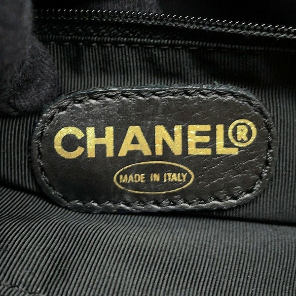 シャネル トートバッグ デカココ ココマーク プラチェーン べっ甲調 キャビアスキン CHANEL 黒