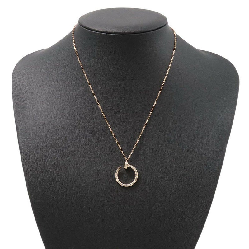 カルティエ ネックレス ジュスト アン クル ペンダント ダイヤモンド 36P 計0.38ct K18PGピンクゴールド B3047000 Cartier