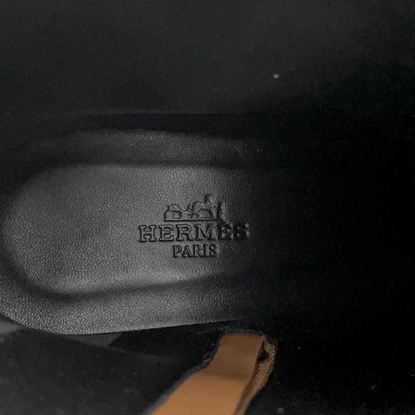 エルメス ブーツ デマルシュ サイドジップ  レザー レディースサイズ38 HERMES 靴