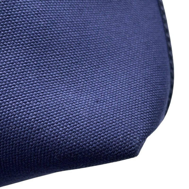 エルメス ポーチ ブリッド・ア・ブラックPM Hパヴィヨン マリン/シルバー金具 キャンバス HERMES バッグ 小物入れ