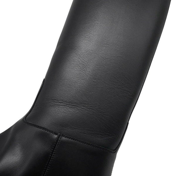 エルメス ブーツ ジャンピング レザー レディースサイズ36 1/2 HERMES ショートブーツ 黒