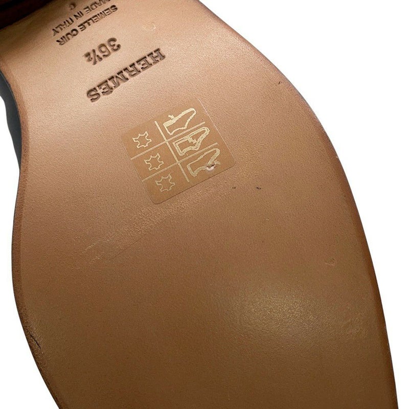 エルメス ブーツ ジャンピング レザー レディースサイズ36 1/2 HERMES ショートブーツ 黒