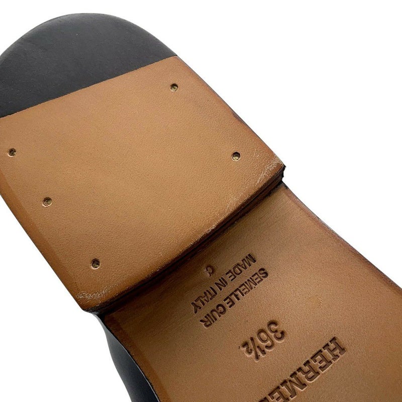 エルメス ブーツ ジャンピング レザー レディースサイズ36 1/2 HERMES ショートブーツ 黒