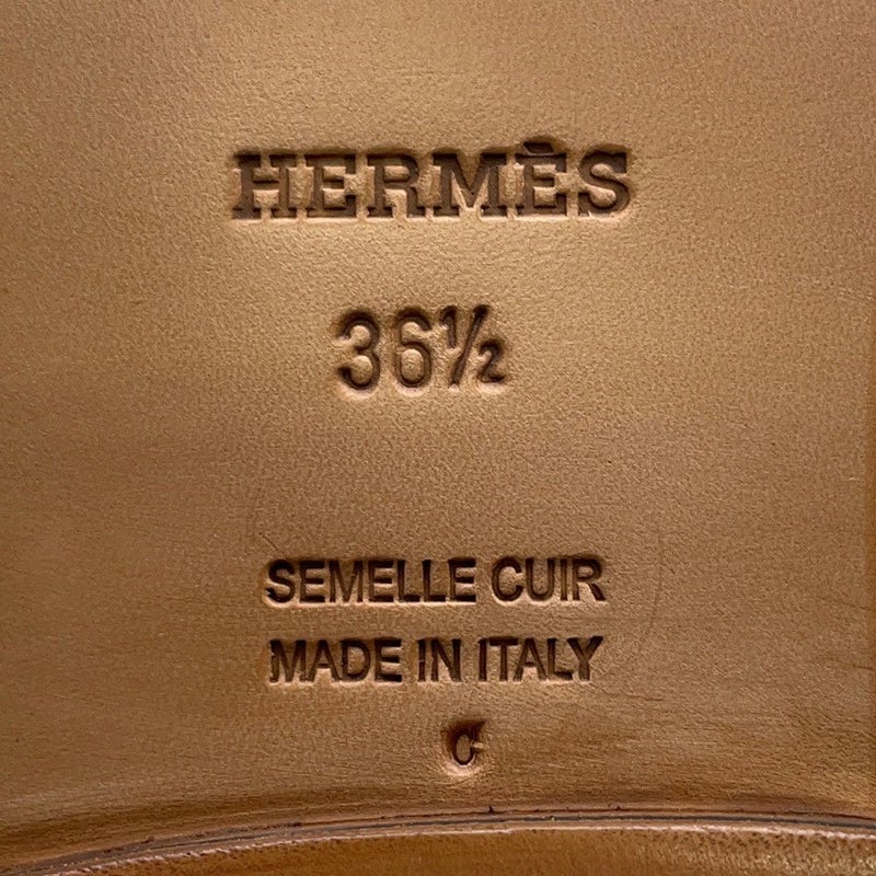 エルメス ブーツ ジャンピング レザー レディースサイズ36 1/2 HERMES ショートブーツ 黒