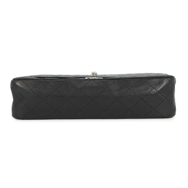 シャネル チェーンショルダーバッグ マトラッセ25 ココマーク ダブルチェーン キャビアスキン A01112 CHANEL 黒