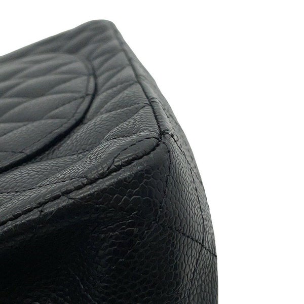 シャネル チェーンショルダーバッグ マトラッセ25 ココマーク ダブルチェーン キャビアスキン A01112 CHANEL 黒