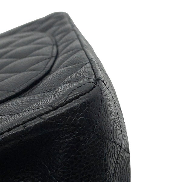 シャネル チェーンショルダーバッグ マトラッセ25 ココマーク ダブルチェーン キャビアスキン A01112 CHANEL 黒