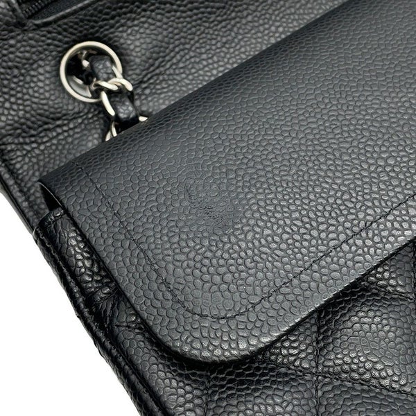 シャネル チェーンショルダーバッグ マトラッセ25 ココマーク ダブルチェーン キャビアスキン A01112 CHANEL 黒