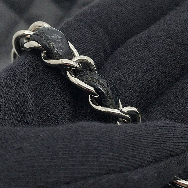 シャネル チェーンショルダーバッグ マトラッセ25 ココマーク ダブルチェーン キャビアスキン A01112 CHANEL 黒