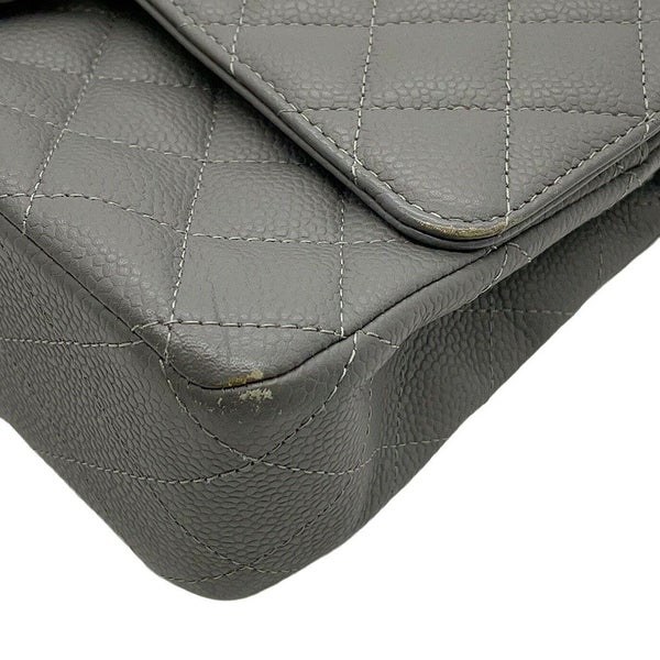 シャネル チェーンショルダーバッグ マトラッセ25 ココマーク ダブルチェーン キャビアスキン A01112 CHANEL