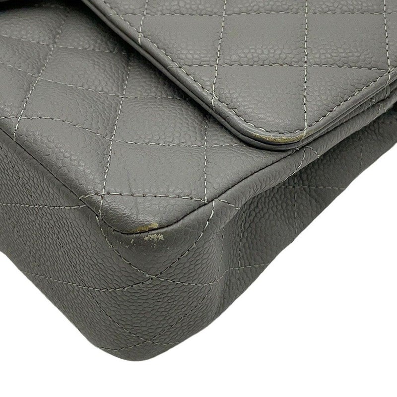 シャネル チェーンショルダーバッグ マトラッセ25 ココマーク ダブルチェーン キャビアスキン A01112 CHANEL