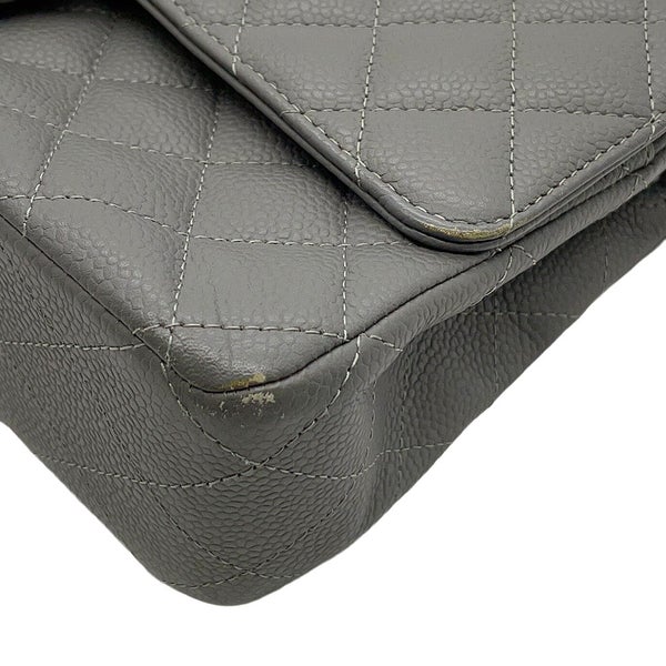 シャネル チェーンショルダーバッグ マトラッセ25 ココマーク ダブルチェーン キャビアスキン A01112 CHANEL