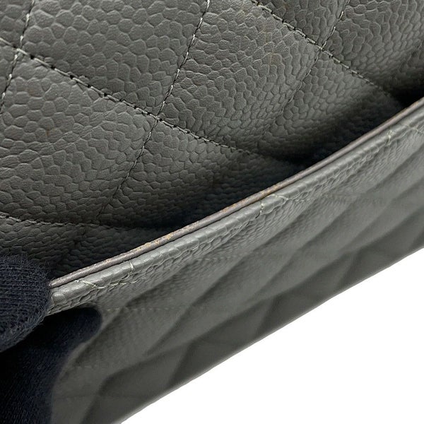 シャネル チェーンショルダーバッグ マトラッセ25 ココマーク ダブルチェーン キャビアスキン A01112 CHANEL