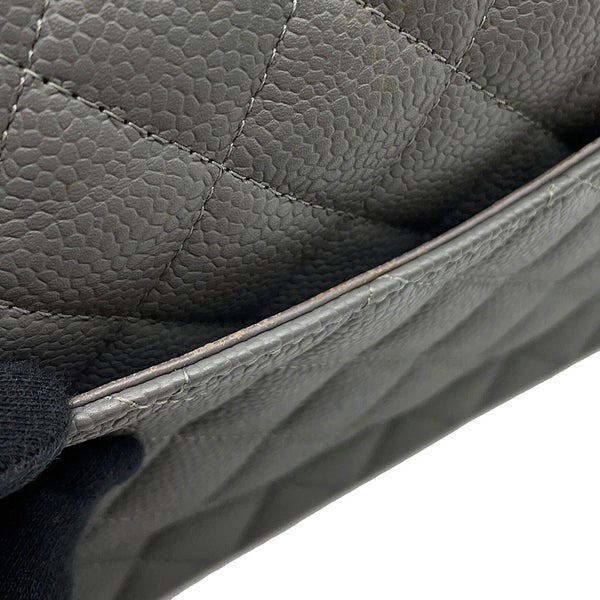 シャネル チェーンショルダーバッグ マトラッセ25 ココマーク ダブルチェーン キャビアスキン A01112 CHANEL