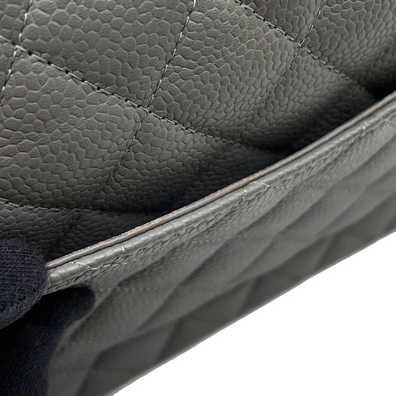 シャネル チェーンショルダーバッグ マトラッセ25 ココマーク ダブルチェーン キャビアスキン A01112 CHANEL