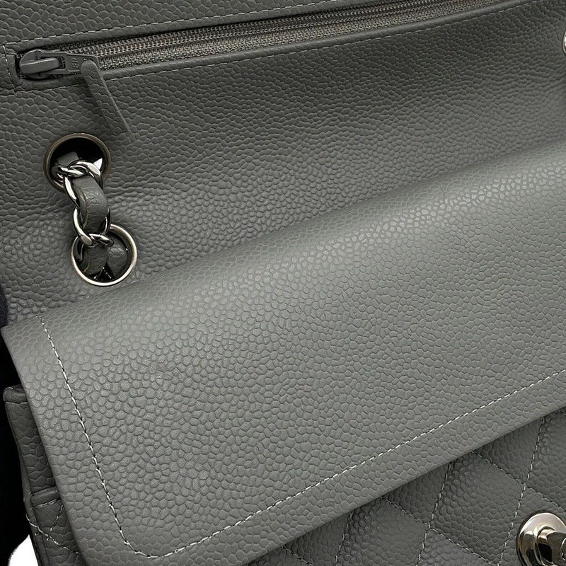 シャネル チェーンショルダーバッグ マトラッセ25 ココマーク ダブルチェーン キャビアスキン A01112 CHANEL