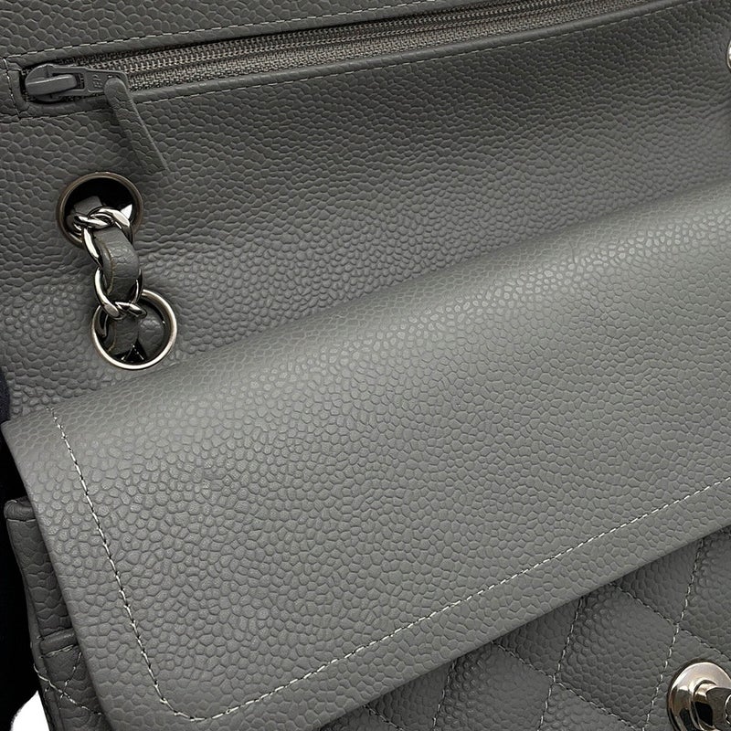 シャネル チェーンショルダーバッグ マトラッセ25 ココマーク ダブルチェーン キャビアスキン A01112 CHANEL