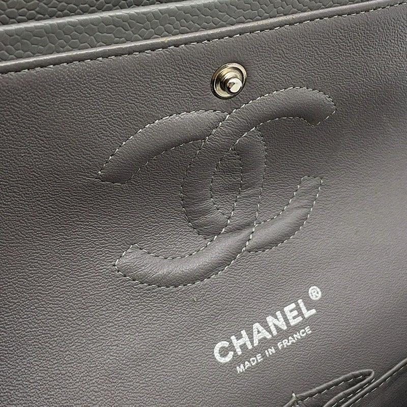 シャネル チェーンショルダーバッグ マトラッセ25 ココマーク ダブルチェーン キャビアスキン A01112 CHANEL