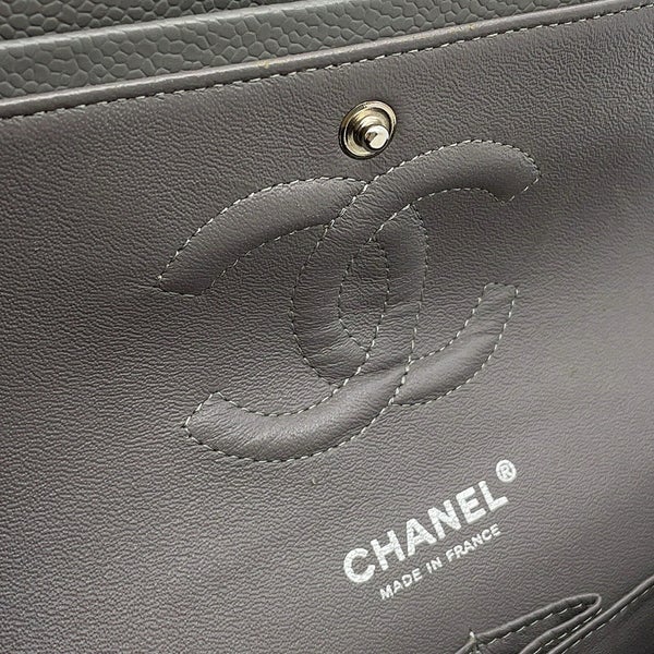 シャネル チェーンショルダーバッグ マトラッセ25 ココマーク ダブルチェーン キャビアスキン A01112 CHANEL
