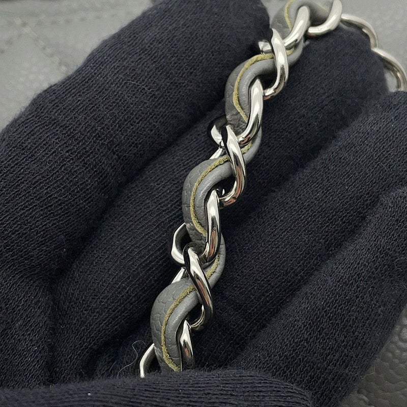 シャネル チェーンショルダーバッグ マトラッセ25 ココマーク ダブルチェーン キャビアスキン A01112 CHANEL