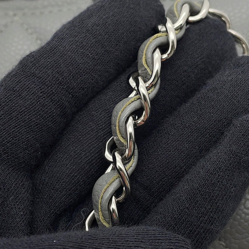 シャネル チェーンショルダーバッグ マトラッセ25 ココマーク ダブルチェーン キャビアスキン A01112 CHANEL