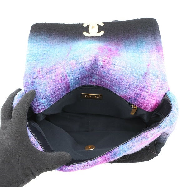 シャネル チェーンショルダーバッグ マトラッセ ココマーク CHANEL19 ツイード AS1160 CHANEL 2way 黒