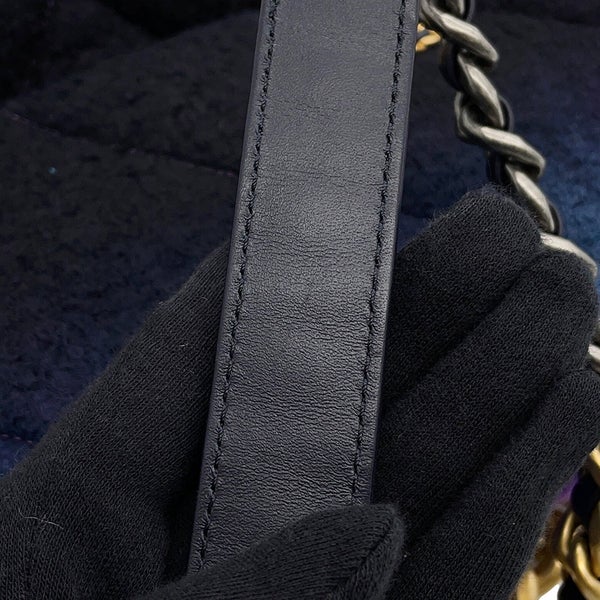 シャネル チェーンショルダーバッグ マトラッセ ココマーク CHANEL19 ツイード AS1160 CHANEL 2way 黒