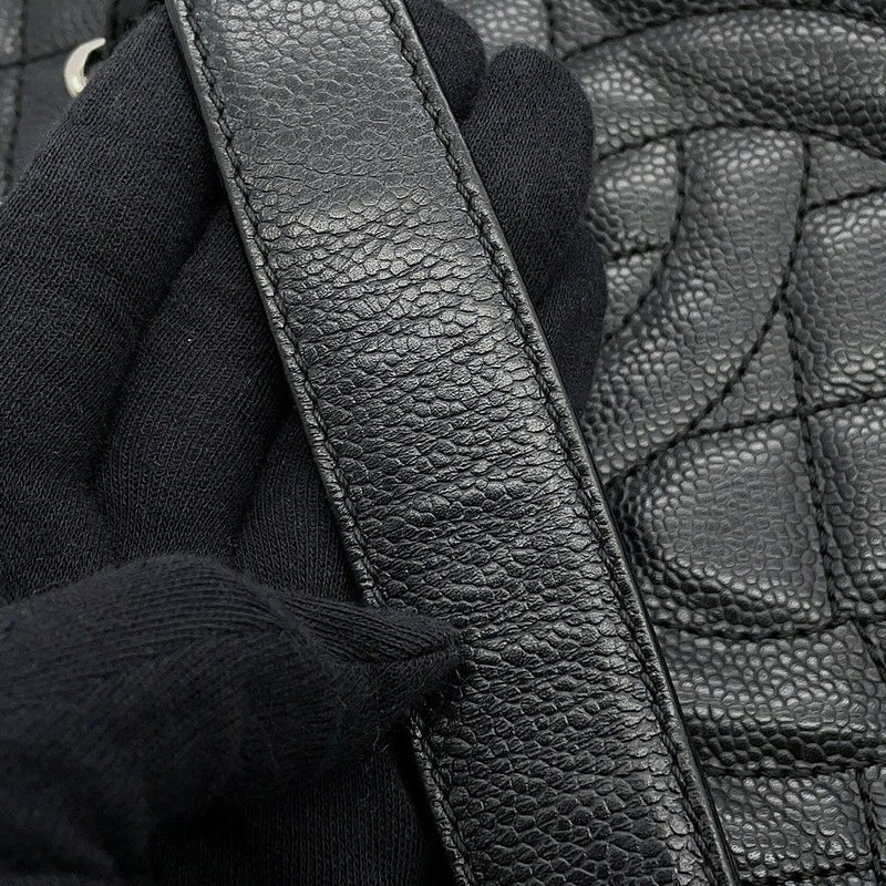 シャネル チェーントートバッグ ココマーク マトラッセ GST キャビアスキン A50995 CHANEL 黒