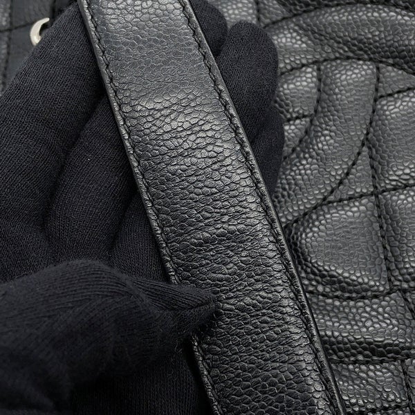 シャネル チェーントートバッグ ココマーク マトラッセ GST キャビアスキン A50995 CHANEL 黒