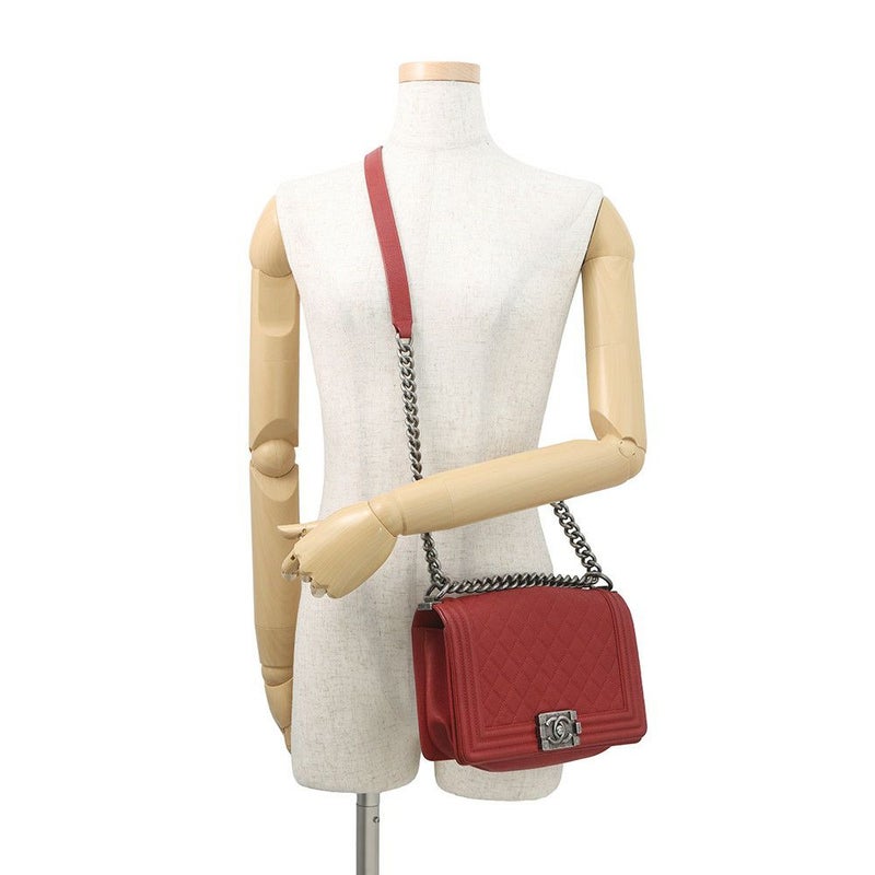 シャネル チェーンショルダーバッグ ココマーク マトラッセ ボーイシャネル ソフトキャビアスキン A67086 CHANEL