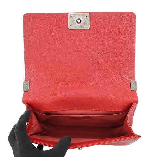 シャネル チェーンショルダーバッグ ココマーク マトラッセ ボーイシャネル ソフトキャビアスキン A67086 CHANEL